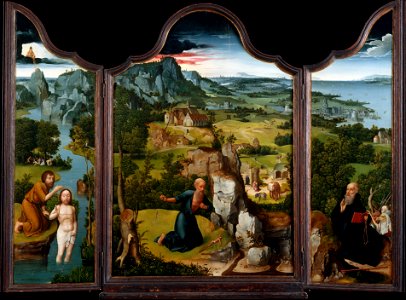Joachim Patinir - Triptych - WGA17104. Free illustration for personal and commercial use.