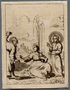 Jezus doet eene levende fontein in het hart van de ziel ontspringen, objectnr A 19159