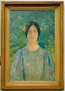 Jeune femme à la robe fleurie Henri Martin musée de Cahors Henri-Martin 2012.4.5