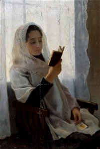 Joan Llimona - Reading - Google Art Project. Free illustration for personal and commercial use.