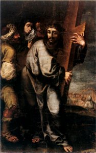 Jesús llevando la cruz - Anónimo
