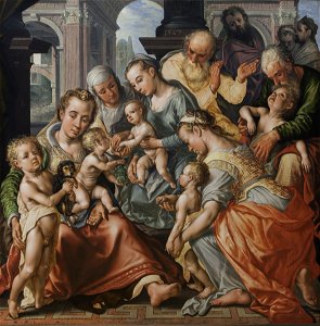 Joachim Beuckelaer - The Holy Kinship - KMS4411 - Statens Museum for Kunst