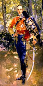 Joaquin Sorolla Retrato Del Rey Don Alfonso XIII con el Uniforme De Husares