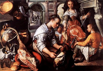 Joachim Beuckelaer - Christ in the House of Martha and Mary - WGA02121