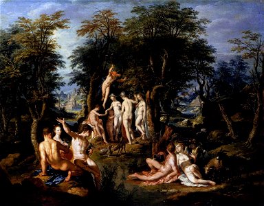 Joachim Wtewael - The Judgment of Paris - WGA25906. Free illustration for personal and commercial use.