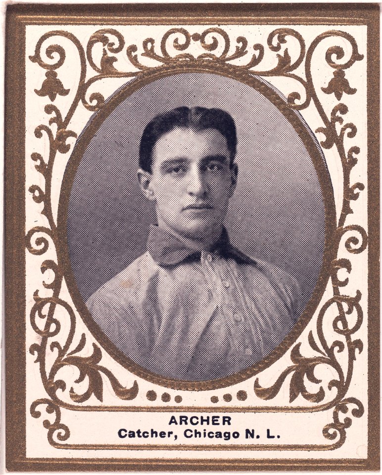 Jimmy Archer, Chicago Cubs, baseball card portrait LCCN2007683734