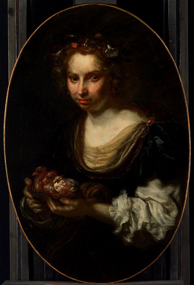 Joachim von Sandrart - Dame mit Taubennest - GG 2794 - Kunsthistorisches Museum