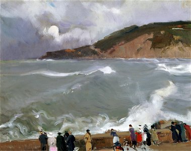Joaquín Sorolla y Bastida - Breakwater, San Sebastian - Google Art Project