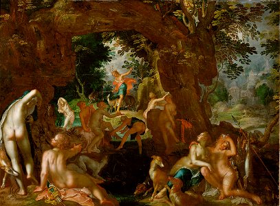 Joachim Wtewael - Diana und Actaeon - GG 1052 - Kunsthistorisches Museum. Free illustration for personal and commercial use.