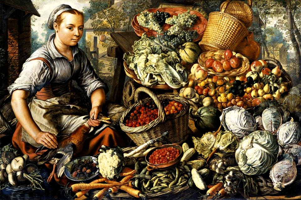 Joachim Beuckelaer - Market Woman with Fruit, Vegetables and Poultry - WGA02119