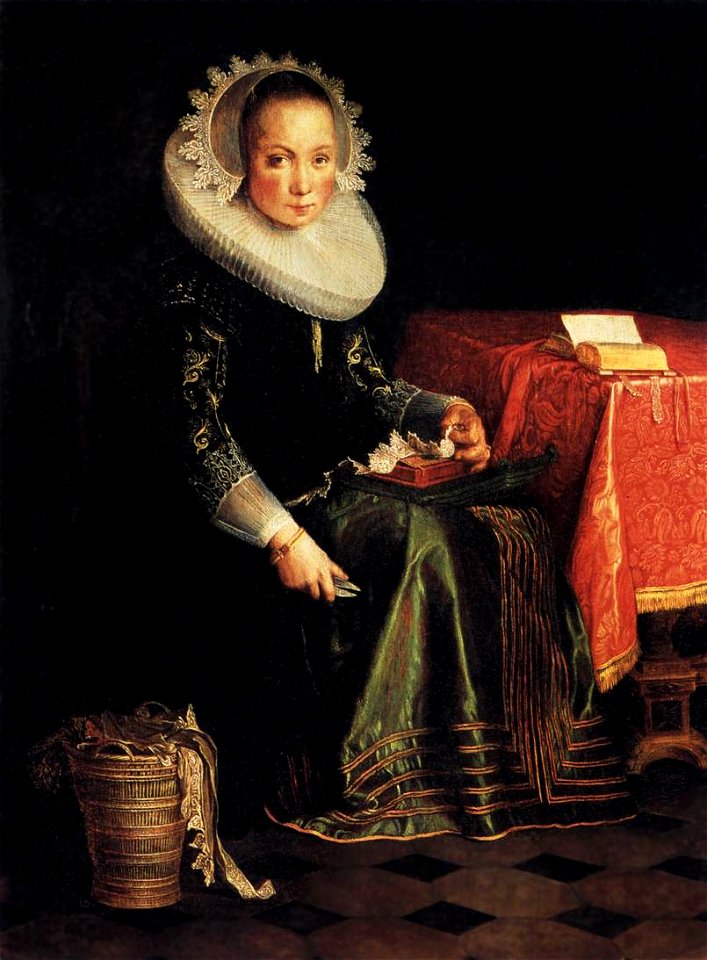 Joachim Wtewael - Portrait of Eva Wtewael - WGA25905
