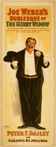 Joe Weber's burlesque of The merry widow by arrangement with Henry W. Savage ; original music by Franz Lehar ; book by Geo. V. Hobart ; staged by Julian Mitchell. LCCN2014635767