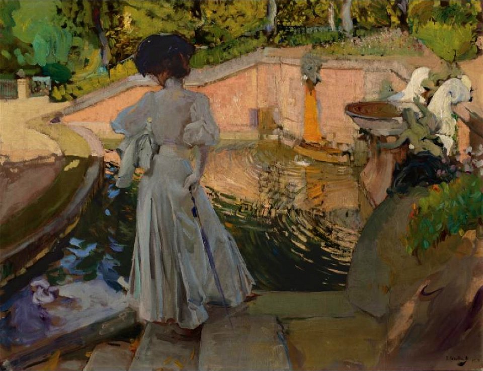 Joaquín Sorolla y Bastida - María Mirando los Peces, Granja
