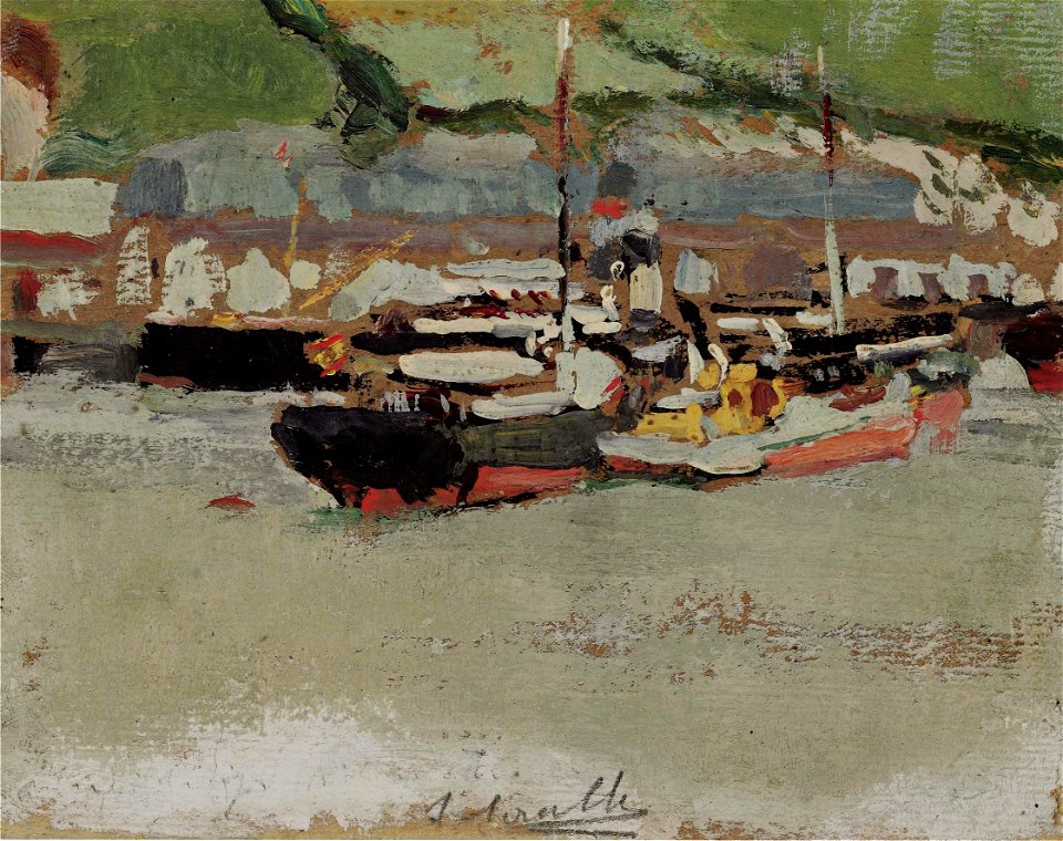 Joaquin Sorolla y Bastida - Barcos en un puerto