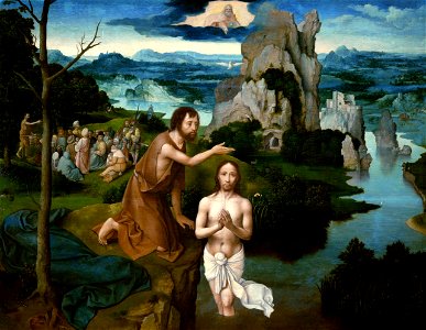 Joachim Patinir - The Baptism of Christ - Google Art Project 2. Free illustration for personal and commercial use.