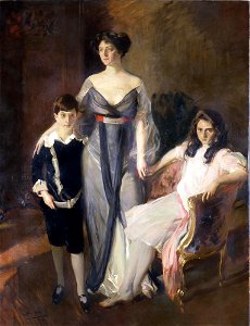 Joaquín Sorolla y Bastida - Mrs. Ira Nelson Morris and her Children - A3216 - Hispanic Society of America