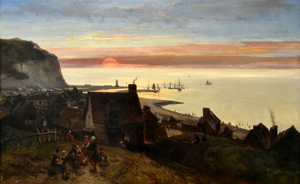 Johan Barthold Jongkind (1819-1891) Saint-Valéry-en-Caux zonsondergang - Kröller-Müller Museum Otterlo 23-08-2016