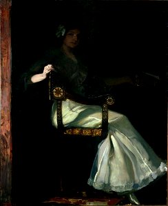 Joaquín Sorolla y Bastida - Señora de Sorolla in White - A305 - Hispanic Society of America
