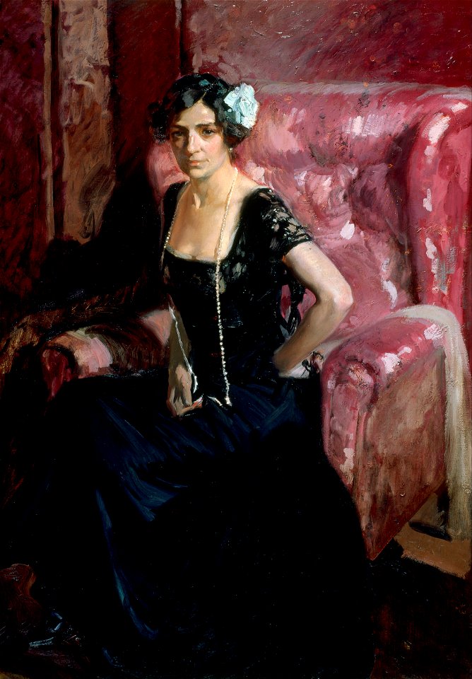 Joaquín Sorolla y Bastida - Clotilde in evening dress - Google Art Project