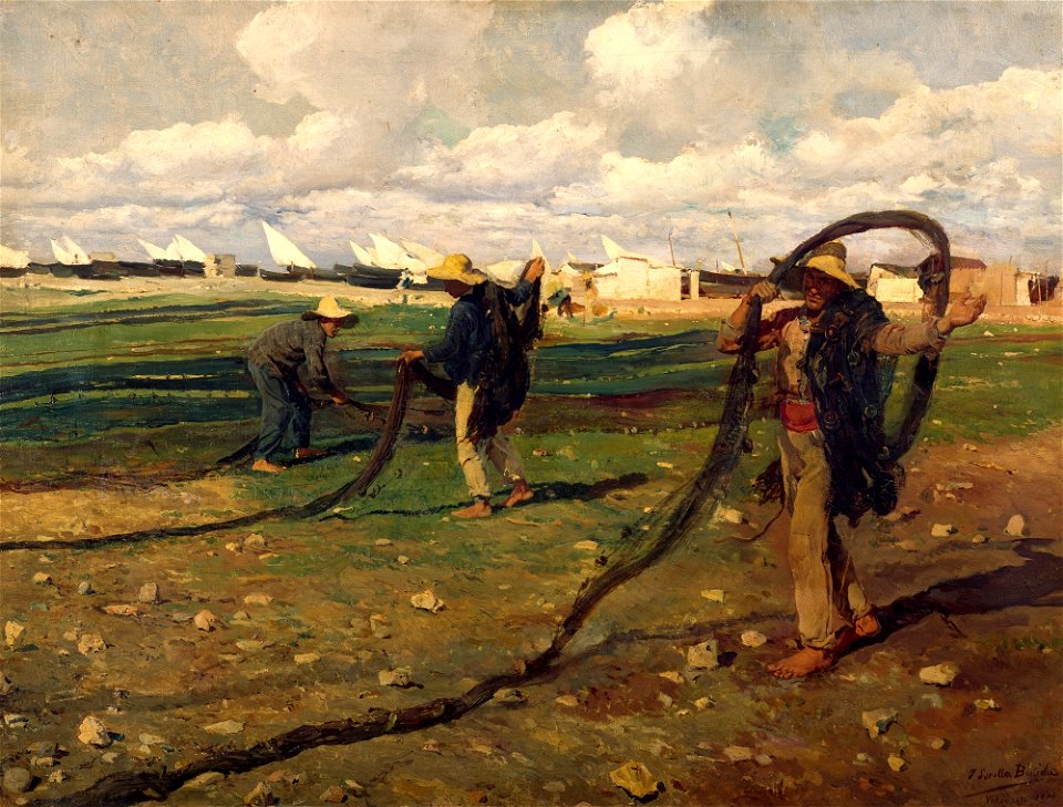 Joaquín Sorolla y Bastida - Los pescadores con sus redes