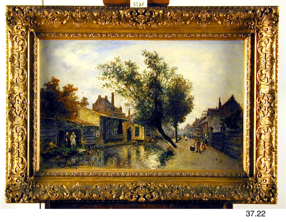 Johan Barthold Jongkind - Village Street with a Canal - 37.22 - Detroit Institute of Arts
