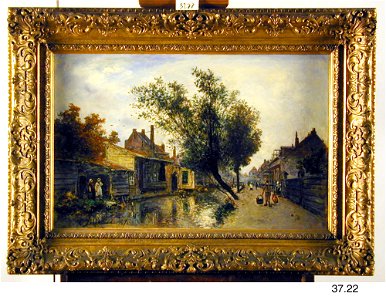 Johan Barthold Jongkind - Village Street with a Canal - 37.22 - Detroit Institute of Arts