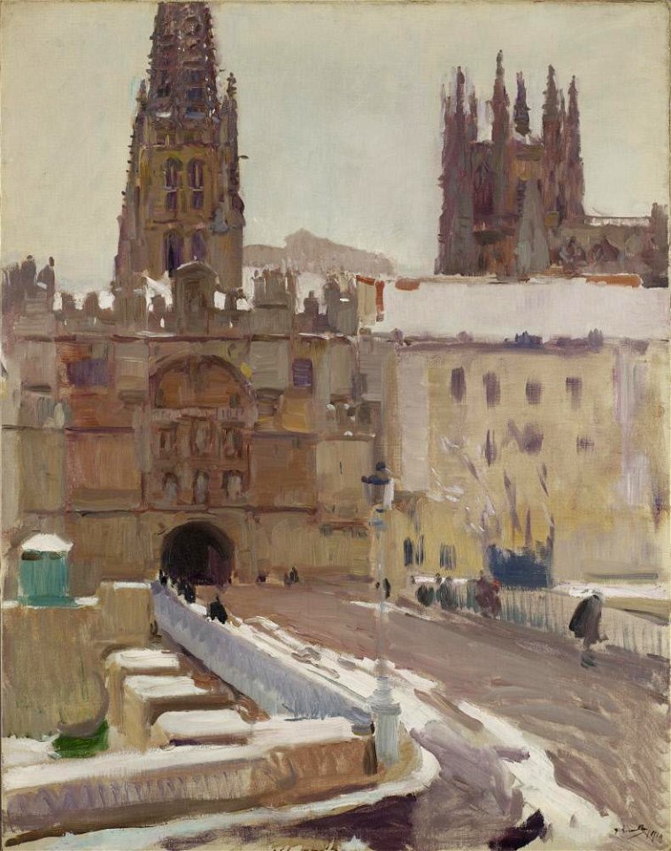 Joaquín Sorolla y Bastida - Cathedral and Gate of Santa María, Burgos - A276 - Hispanic Society of America