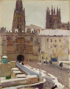 Joaquín Sorolla y Bastida - Cathedral and Gate of Santa María, Burgos - A276 - Hispanic Society of America