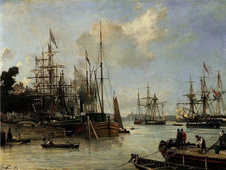 Johan Barthold Jongkind - Een mening van de Haven, Rotterdam