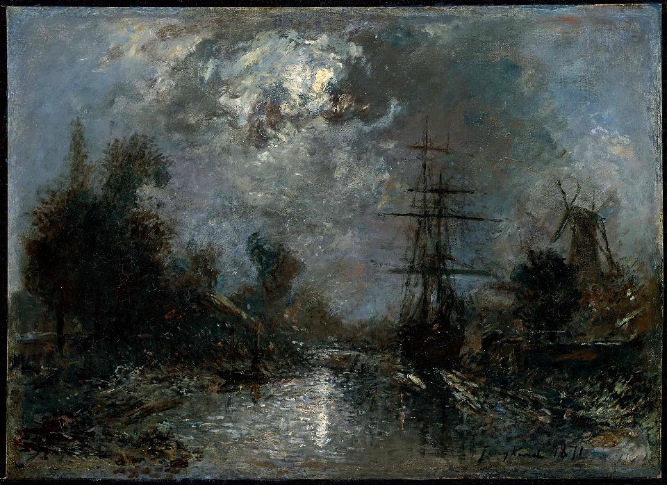 Johan Barthold Jongkind - Harbor by Moonlight - 19.95 - Museum of Fine Arts