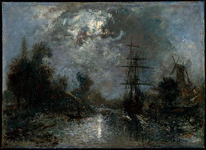 Johan Barthold Jongkind - Harbor by Moonlight - 19.95 - Museum of Fine Arts