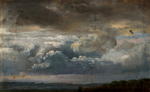 Johan Christian Dahl - Cloud study - Skystudie - KODE Art Museums and Composer Homes - RMS.M.00080. Free illustration for personal and commercial use.