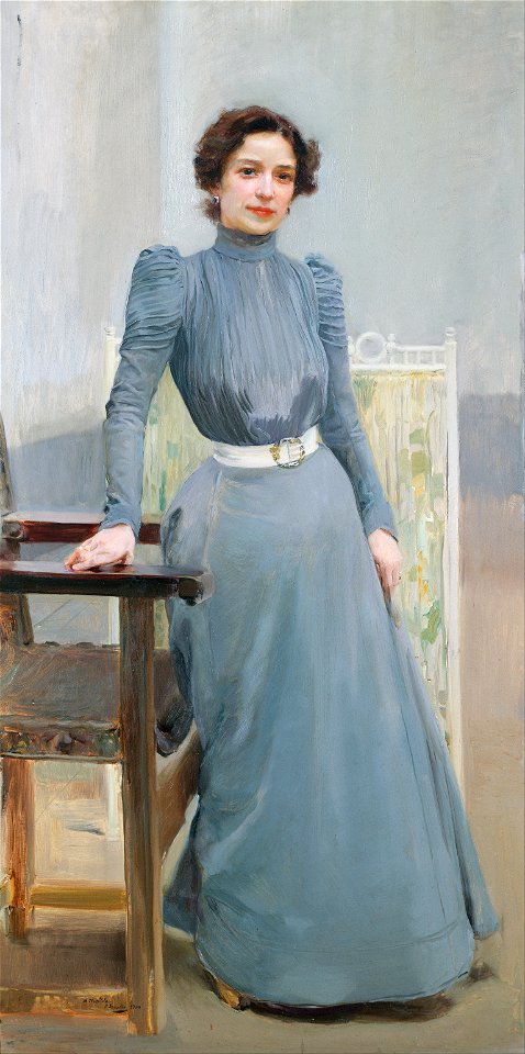 Joaquín Sorolla y Bastida - Clotilde in a grey dress - Google Art Project