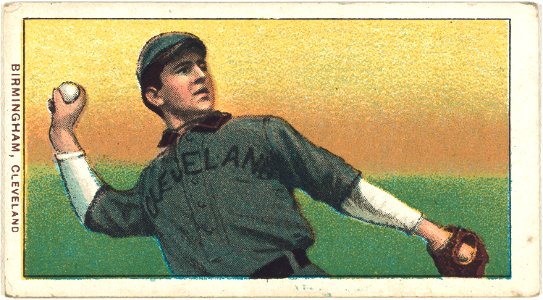 Joe Birmingham, Cleveland Naps, baseball card portrait LCCN2008676555