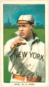 Joe Lake, New York Highlanders, baseball card portrait LCCN2008676823