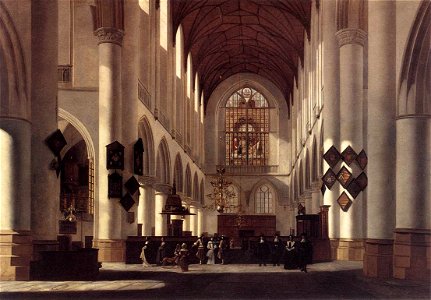 Job Adriaensz. Berckheyde - Interior of the St Bavo in Haarlem - WGA01934
