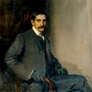 Joaquín Sorolla - Retrato de Francisco Rodríguez de Sandoval. Free illustration for personal and commercial use.