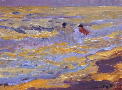 Joaquín Sorolla y Bastida - The Beach, Valencia (Two Bathers) - A208 - Hispanic Society of America