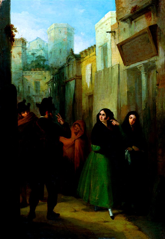 Joaquín Domínguez Bécquer Rendezvous in the street