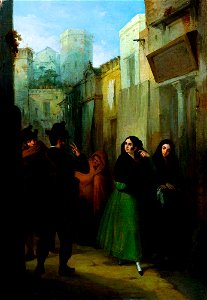 Joaquín Domínguez Bécquer Rendezvous in the street