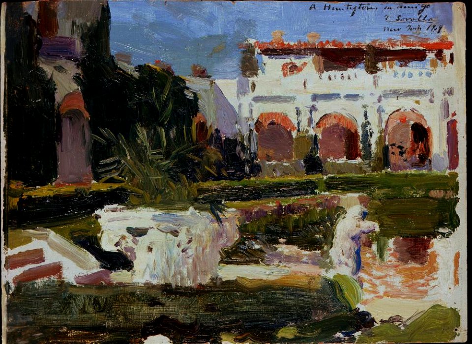 Joaquín Sorolla y Bastida - Sketch (Garden) - A3078 - Hispanic Society of America