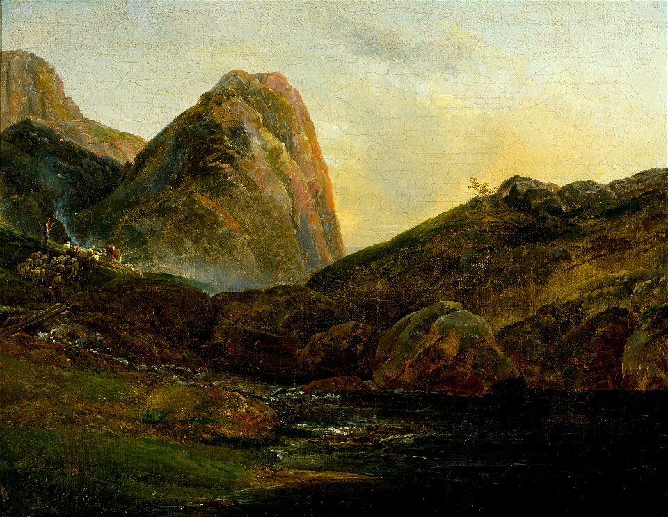 Johan Christian Clausen Dahl - Norsk landskab, Jordalsnuten - Thorvaldsens Museum - B185