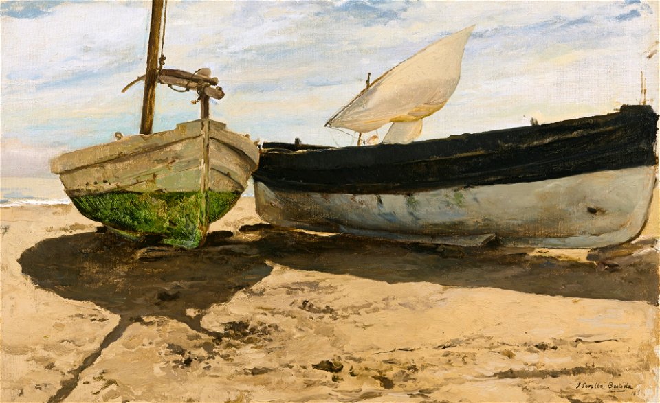 Joaquín Sorolla - Barcas en la Playa, Valencia (1894)
