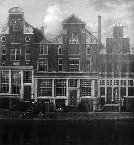 Joh. Elfers - De Keizersgracht op de plaats van het huidige gebouw van Felix Meritis - SA 3341 - Amsterdam Museum
