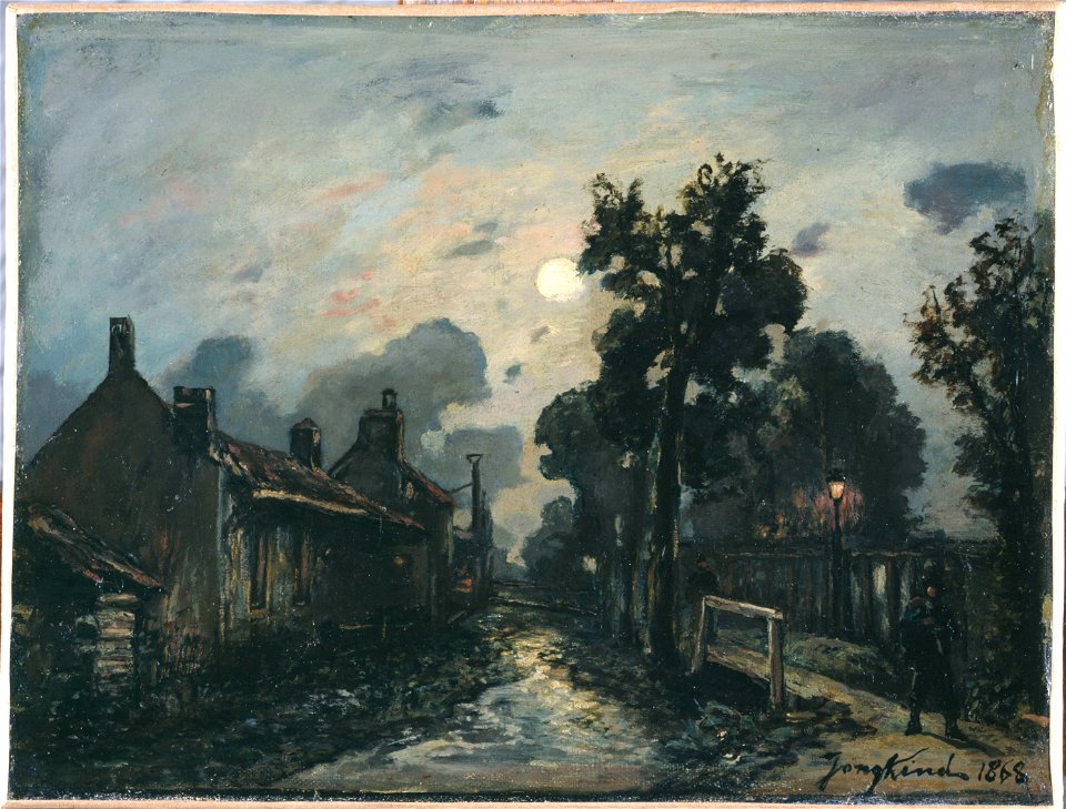 Johan Barthold Jongkind - Une rue à Delft, le soir - PPP130 - Musée des Beaux-Arts de la ville de Paris