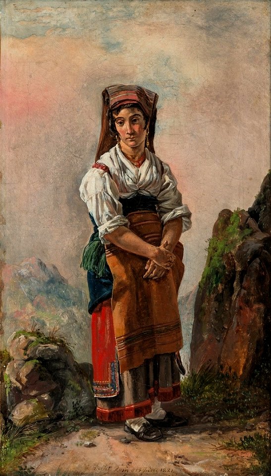 Johan Christian Dahl - Italian Peasant Woman - Italiensk bondekone - KODE Art Museums and Composer Homes - BB.M.00893