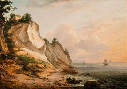Johan Christian Dahl - The Cliff Dronningstolen on Møn - Møns klint - KODE Art Museums and Composer Homes - BB.M.00754