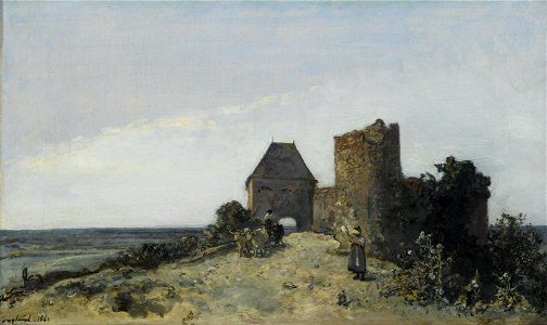 Johan Barthold Jongkind - Ruins of the Rosemont castle - Google Art Project