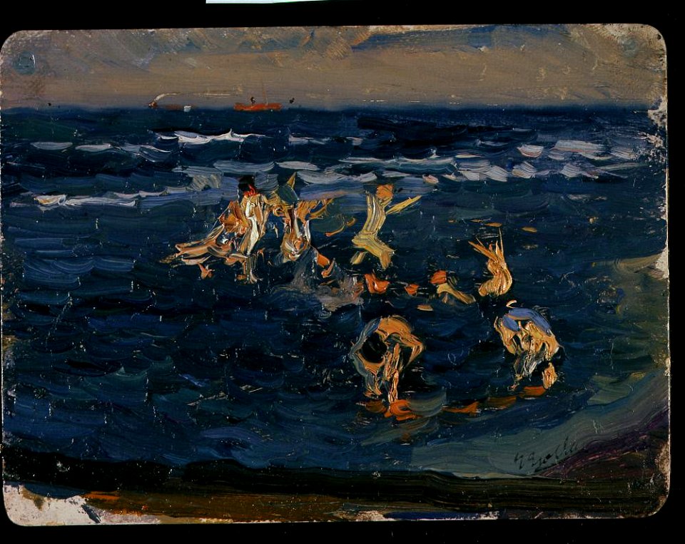 Joaquín Sorolla y Bastida - The Beach, Valencia (Boys in the Surf) - A205 - Hispanic Society of America