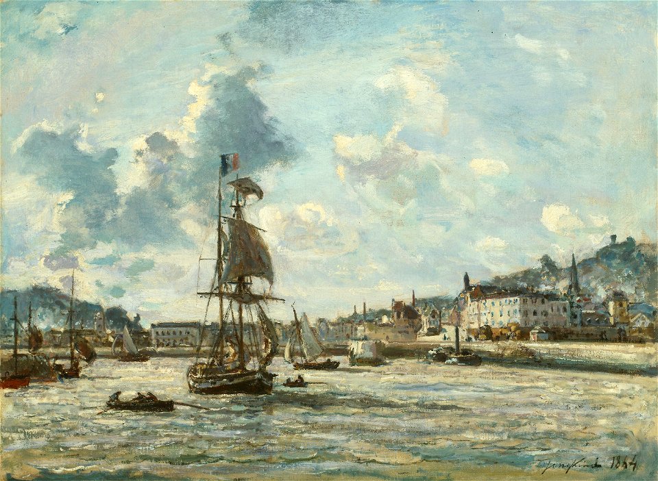 Johan Barthold Jongkind - Entrance to the Port of Honfleur - 1968.614 - Art Institute of Chicago
